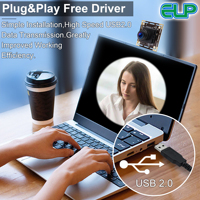 Módulo de Cámara USB con Lente Ojo de Pez ELP de 16MP, IMX298, Gran Angular, Industrial, 4K, Mini Webcam para Raspberry Pi y Computadora