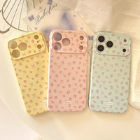 Nouvelle coque de téléphone portable à motif floral et nœud papillon pour iPhone 13 14 15 16 17 Pro Max, coque de protection antichoc