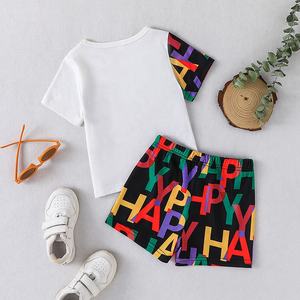 T-shirt a maniche corte alla moda completo completo per <span class=keywords><strong>bambini</strong></span> da <span class=keywords><strong>6</strong></span> <span class=keywords><strong>mesi</strong></span> a 3 anni - Product Image 2