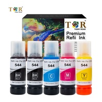 Botol isi ulang tinta 544 T544 kompatibel untuk Epson EcoTank L1110 L3110 L3150 L5190 untuk sistem catu tinta epson terus menerus tinta CISS