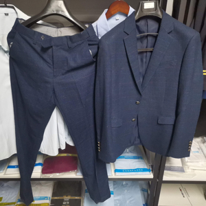 Costumes de mariage sur mesure <span class=keywords><strong>en</strong></span> <span class=keywords><strong>laine</strong></span> coupe ajustée 3 pièces pour hommes, smoking d'affaires formel avec épaulettes, pour femmes et hommes - Product Image 3