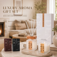 Ensemble cadeau de diffuseur de parfum et de bougie parfumée de luxe pour la décoration de la maison