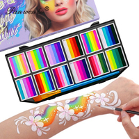 Maquillage personnalisable pour festival, peinture visage et corps multicolore, peinture artistique pour le visage