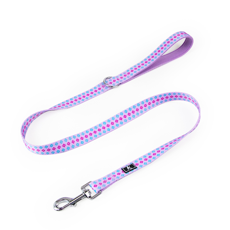 Kingspeed Morning Sun 1.5cm Floral Print Nylon Dog Leash - Durable Pet Lead for Small Dogs