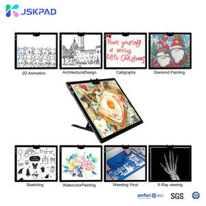 JSK Hot LED Boîte à lumière traçante Pochoir Dessin Dessin Dimmable A3 LED Copying Board Rechargeable LED Light Pad avec support - Product Image 4
