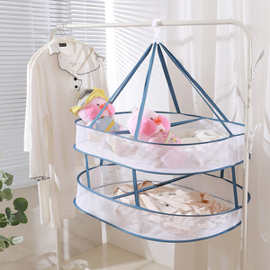 Clothes Drying Basket Rectangle Foldable <b>Mesh</b> <b>Net</b> Hook Type For Sweater Knitwear Drying Organizer YH2021 4 - Product Image 2