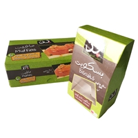 Boîte en carton gaufrée à rabat imprimée sur mesure, écologique et brillante, pour l'emballage alimentaire des muffins, vente en gros 2026