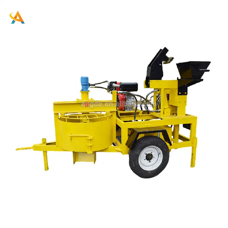 Fully Automatic Diesel Engine Block Molding Machines Interlocking Hollow Concrete Clay Brick Making Machine