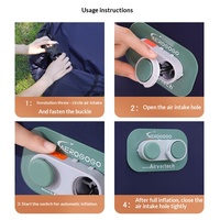 Canapé gonflable portable automatique à une touche pour l'extérieur, idéal pour les pauses déjeuner, les sorties à la plage, le camping ; Matelas pneumatique rechargeable en nylon