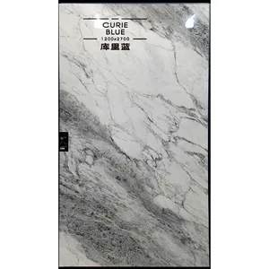 Curie Blue 1200x2700x12mm Sintered Stone Ceramic Slab 1.2cm Thick Bathroom Vanity Counter Kitchen Cabinet Top Wall Cladding Tile