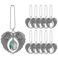 Pendentifs personnalisés d'ornement de voiture de sublimation de cintre automatique en métal vierge accessoires pendentifs de décoration de voiture personnalisés