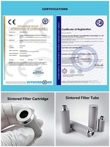 Filtre en métal fritté personnalisé Brfilter, filtre en poudre de bronze poreux, maille filtrante en laiton, élément filtrant en cuivre pour filtration de gaz Af5000 - Product Image 6