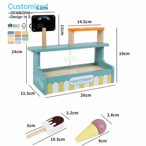 EDULAND OEM ODM Juguetes Educativos para Niños, Juego de Imitación, Casa de Juegos, Juguete de Cocina de Madera, Set de Helados de Simulación para Niñas - Product Image 6