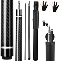 Queue de billard Rayspeed en fibre de carbone à faible déviation avec embout de 12,5 mm, queue de billard professionnelle en tissage sergé 3K