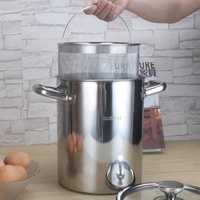 Nouvel arrivage : Friteuse multifonctionnelle en acier inoxydable 304, écologique, pour frites et poulet, avec panier de friture argenté