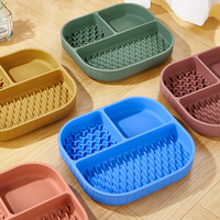 Baifu Gamelle interactive anti-glouton en silicone pour chien, tapis de léchage, pour petits et moyens chiens et chats