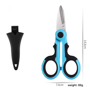 Multifunctional Electrician Scissors Fiber Optic Scissors Stainless Steel Wire <b>Cable</b> Cutter Fish Line Shears for <b>Outdoor</b> Home - Product Image 3