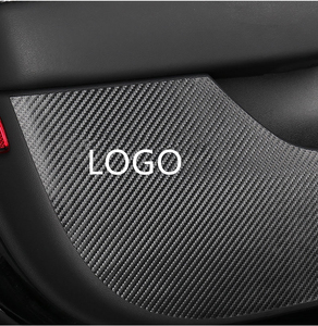 Coussinets <span class=keywords><strong>de</strong></span> Protection Anti-choc pour portes <span class=keywords><strong>de</strong></span> voiture, autocollants avec motifs en Fiber <span class=keywords><strong>de</strong></span> carbone, Protection des bords latéraux pour Tesla Model 3, 4 pièces, offre spéciale - Product Image 5