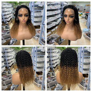 Pelucas de cabello humano rizado de 210% densidad de 10-30 pulgadas, pelucas de cabello Remy rizado Frontal de encaje 13x4 adecuadas para mujeres negras africanas - Product Image 3