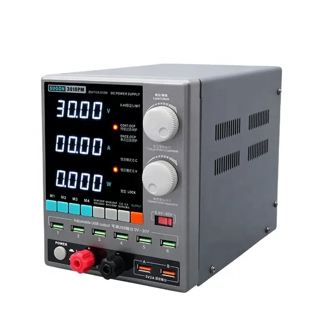 SUGON 3010PM 30V 10A DC fuente de alimentación estabilizada 300W transformador de alta potencia equipo de herramientas de mantenimiento de teléfonos móviles