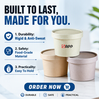 Contenants à crème glacée personnalisés avec logo, gobelets à crème glacée jetables écologiques biodégradables à simple paroi avec couvercle, gobelets en papier