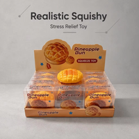 Jouet Squishy en TPR en forme de pain ananas, à remontée lente, anti-stress, à presser, pour enfants et adultes