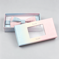 Boîte cadeau en carton de luxe personnalisée avec logo, élégante, avec nœud papillon et fenêtre