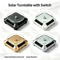 Nouveau présentoir solaire doré amélioré avec support rotatif à 360 degrés