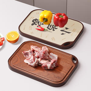 Planche à découper rectangulaire en bois d'ébène, double face, qualité alimentaire, pour la cuisine - Product Image 1