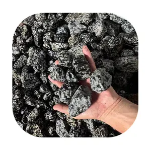 Wholesale spiritual raw precious stones natural black and white snowflake obsidian rough stone for sale