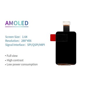หน้าจอ AMOLED Oled ขนาด 1.64 นิ้ว ความละเอียด 240x536 SPIQSPIMIPI 350cd พร้อมชิปขับเคลื่อน SH8601 และชิปสัมผัส FT3168 - Product Image 3