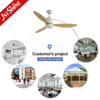 Ventilateur de plafond intelligent 1stshine avec lames ABS, télécommande, best-seller, directement de l'usine, design moderne, pour maison connectée, avec lumière LED