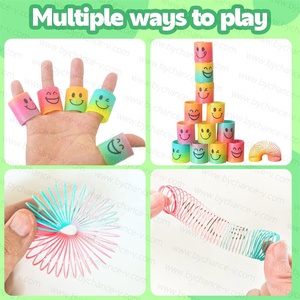 Juguete gratis para niños regalos tendencias juguete caliente colores del arco iris mini primavera con caras encantadoras divertido dedo fidget juguete - Product Image 5