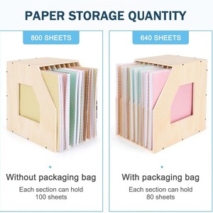 Wooden Storage Rack For Office Document <b>Organizer</b> Natural Wood Color Rectangle Standing Type Durable Multi Layered <b>File</b> Cabinet - Product Image 5