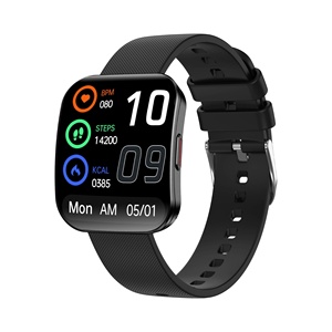 Nouvelle montre connectée pour hommes et femmes, écran carré de 1,85 pouces, sport, étanche en profondeur, appel BT, moniteur de fréquence cardiaque, horloge, montre connectée pour hommes - Product Image 1