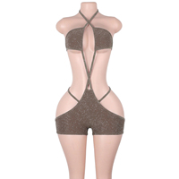 Tenues de danse exotiques personnalisées, vêtements de strip-teaseuse scintillants en lurex, string pour serveuse de bar, ensembles pour spectacle de scène en boîte de nuit, fête