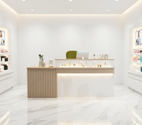 Comptoir de réception/caisse personnalisé en bois moderne pour boutique, café, salle de sport, école