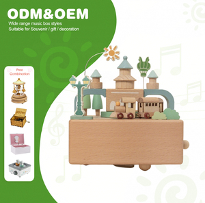 Caja Musical <span class=keywords><strong>de</strong></span> Carrusel <span class=keywords><strong>de</strong></span> Madera Lista para Enviar, Reproduce <span class=keywords><strong>Música</strong></span>, Ideal para Regalos Novedosos - Product Image 1