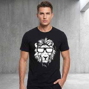 Wholesale Promotional Front Knitted T-Shirt Silk Screen Printed O Neck Short Sleeve Eco-Friendly Contrast Trim 100% Cotton <b>Men</b> - Product Image 1