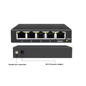 5 10/100/Mbps RJ45 Ports commutateur ethernet <span class=keywords><strong>internet</strong></span> boîtier en métal 5V bureau 5 ports commutateur ethernet <span class=keywords><strong>mini</strong></span> commutateur ethernet - Product Image 3