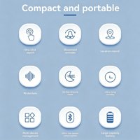 Traceur GPS intelligent Bluetooth pour animaux de compagnie (iOS), étanche, anti-perte, pour chats et chiens, avec pile bouton, sans abonnement mensuel requis