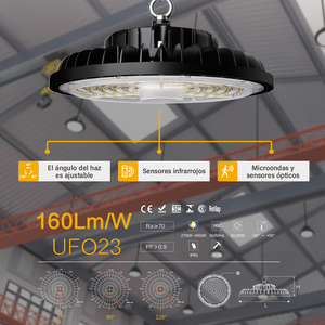 Lampada LED UFO Industriale per Officina 100W 150W 200W, Illuminazione a Risparmio Energetico per Soffitto - Product Image 3
