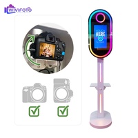 Cabina de Fotos con Espejo Mágico Ovalado de 15.6 Pulgadas con Pantalla Táctil LCD, Impresión Instantánea, Cámara Selfie, para Fiestas y Eventos