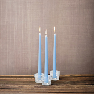 Bougies coniques Perfect Blue de 10 pouces, faites à la main, en cire de soja et de paraffine, sans fumée, parfum boisé, pour anniversaires, mariages, maison - Product Image 4