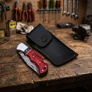 High Quality <b>Copper</b> Damascus Steel Folding Blade Pocket Knife Wholesale Factory Rates wood Handle Tactical Application - Product Image 2