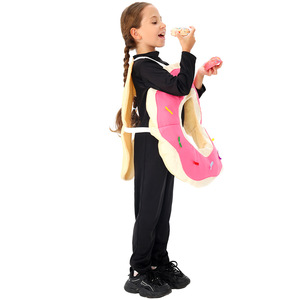 Costume de donut pour enfants, tenue de cosplay d'Halloween, motif paillettes roses, vêtement de performance, taille moyenne - Product Image 3