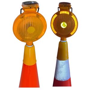 Luce del cono di sicurezza per la costruzione di strade a Led ad energia solare per il traffico e il veicolo stroboscopico di avvertimento rosso giallo lampeggiante - Product Image 1