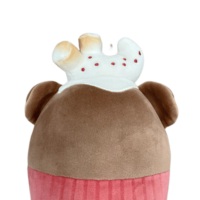 Boneka Hewan OEM Lucu Warna Pink Coklat, Mainan Beruang Super Lembut Isi Kapas PP, Pereda Stres, Hadiah Anak untuk Pesta/Ulang Tahun