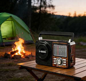 Радиоприемник AM/<span class=keywords><strong>FM</strong></span>/SW1-7 с 9 диапазонами, USB/SD/TF кардридером, MP3-плеером, литиевой батареей и Bluetooth-зарядкой - Product Image 4