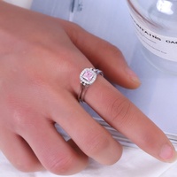Bijoux fantaisie femmes rotation libre Zircon blanc mariage bague de fiançailles ensemble